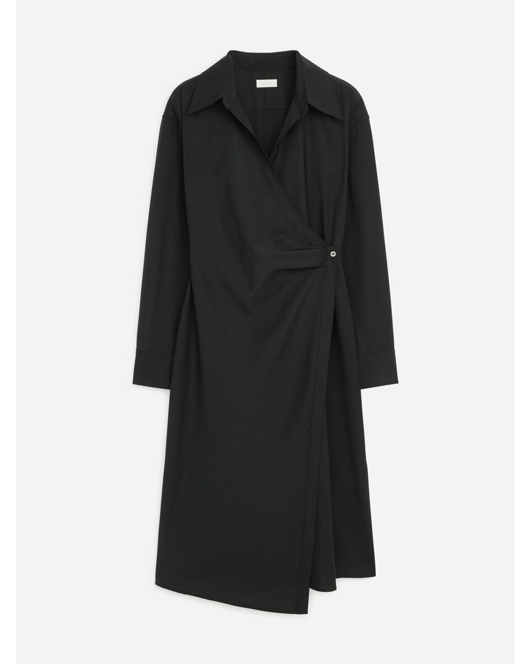 ARKET Black Wrap Shirt Dress