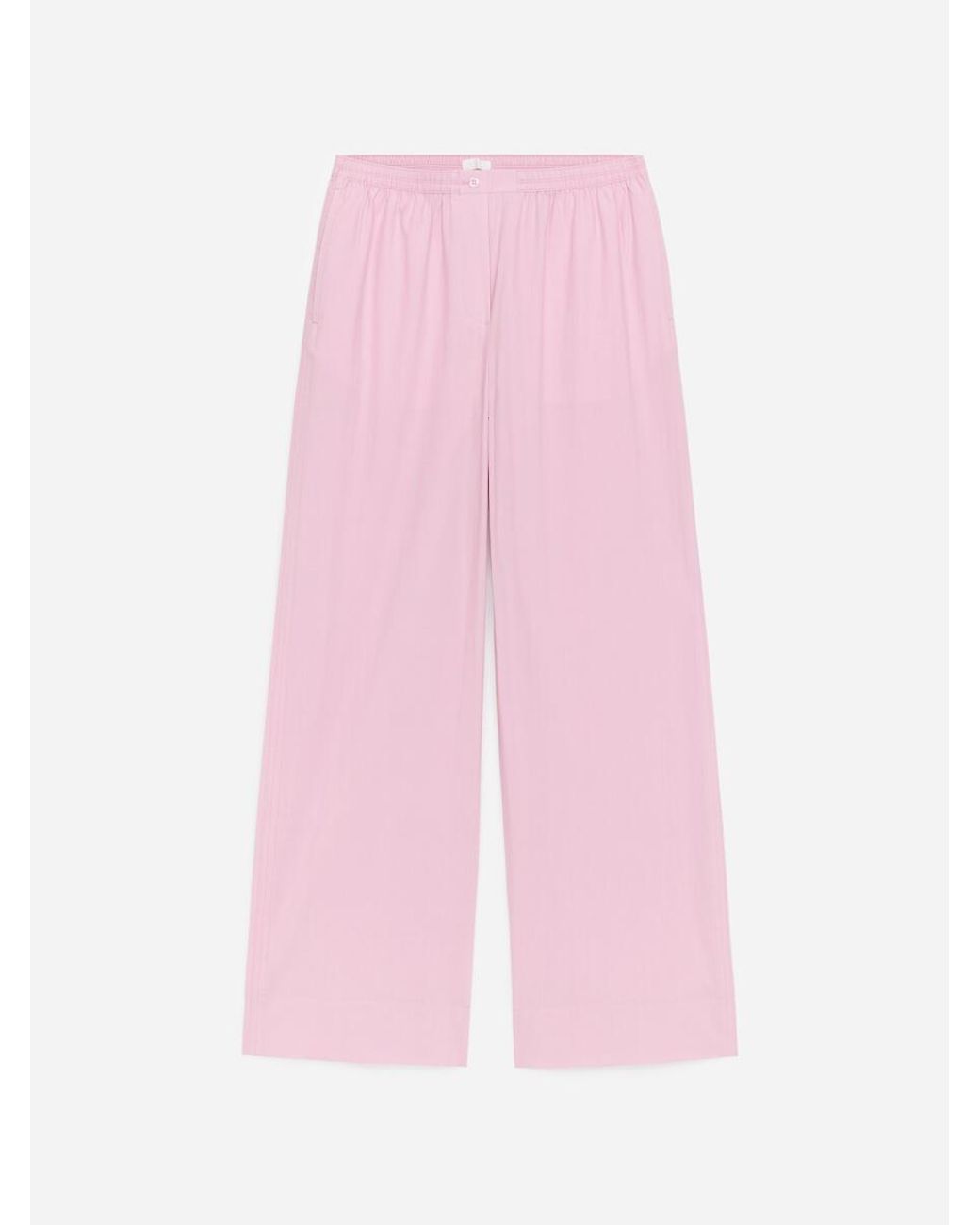 ARKET Pink Relaxed Cotton Trousers