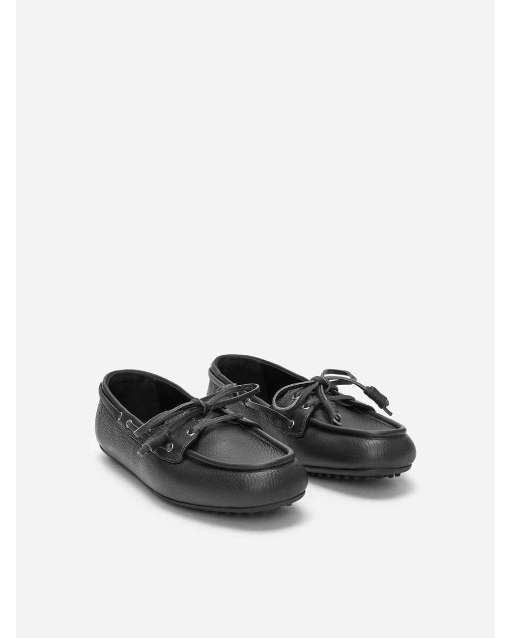 ARKET White Leather Boat Shoes