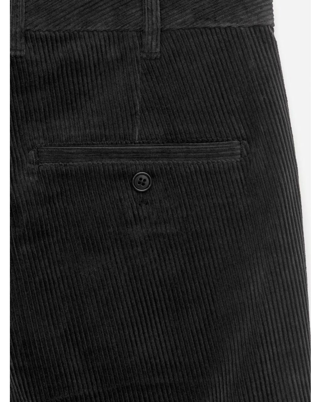 ARKET Black Straigh-Fit Corduroy Chinos for men