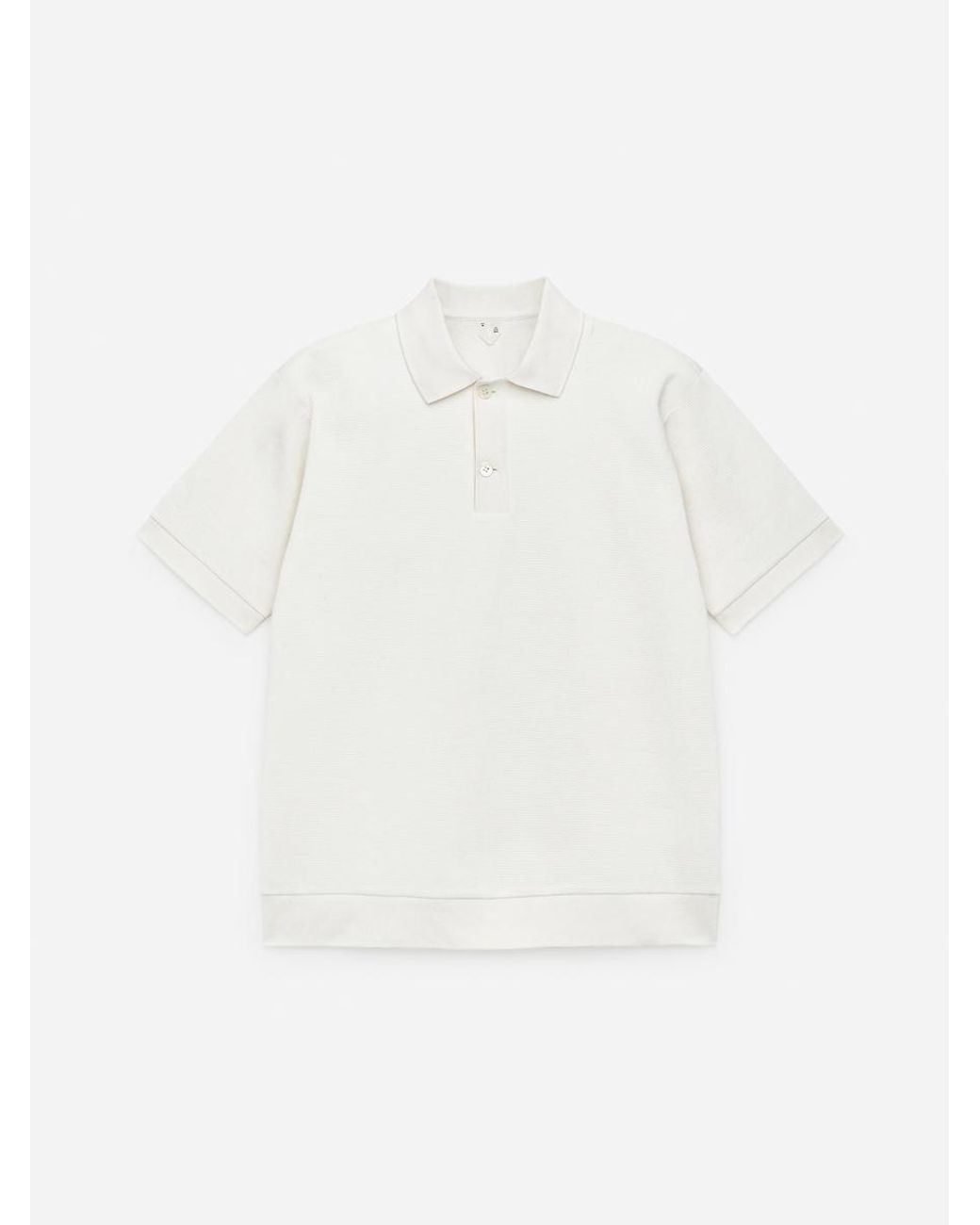 ARKET White Textured Polo Shirt for men