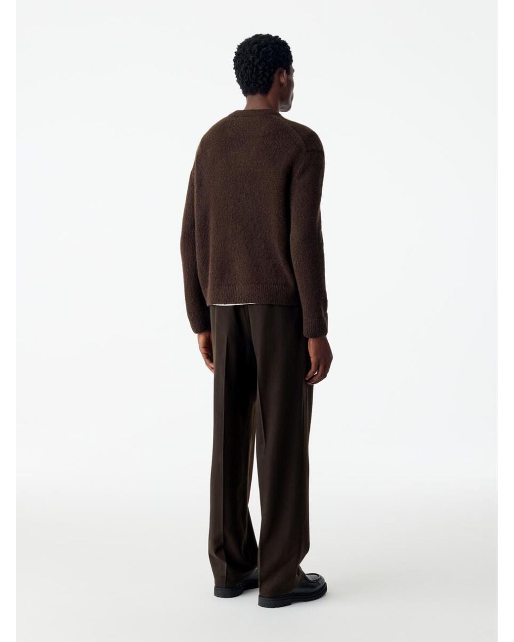 ARKET Brown Wide Flannel Trousers for men