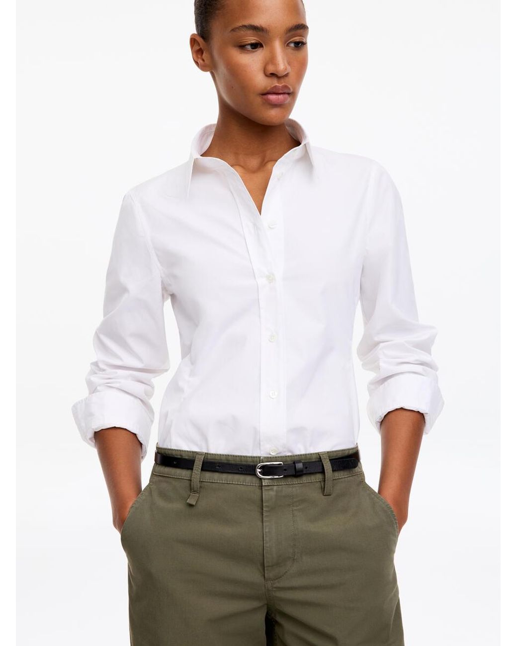 ARKET White Cotton Chino Trousers