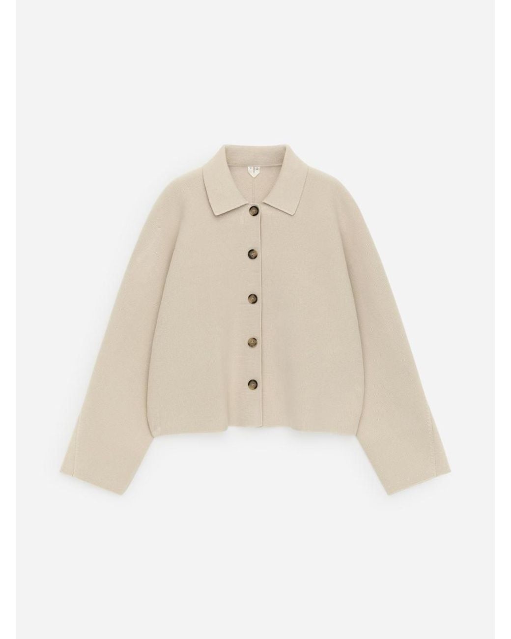 ARKET Natural Knitted Cotton Jacket