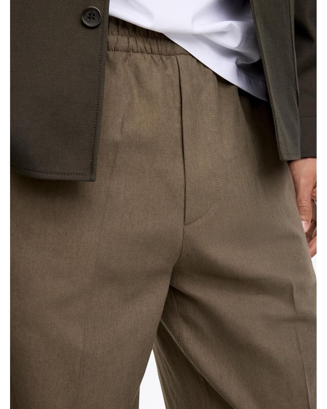 ARKET Natural Loose Linen Blend Trousers for men