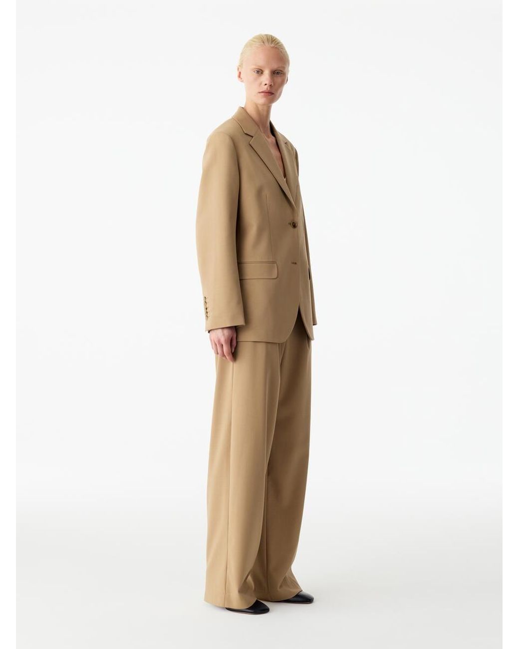 ARKET Natural Wool-Blend Oversized Blazer
