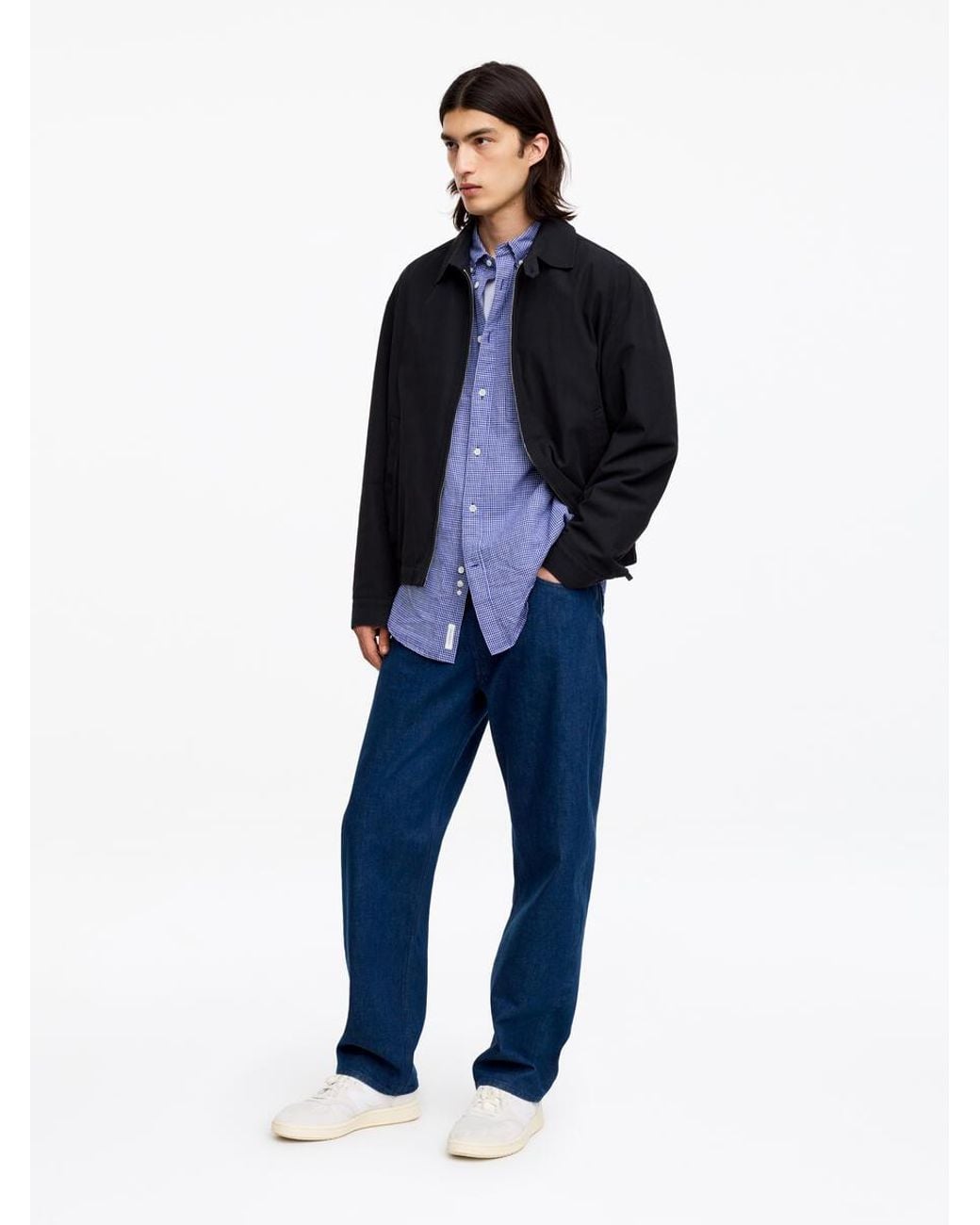 ARKET Blue Relaxed Cotton Linen Shirt for men