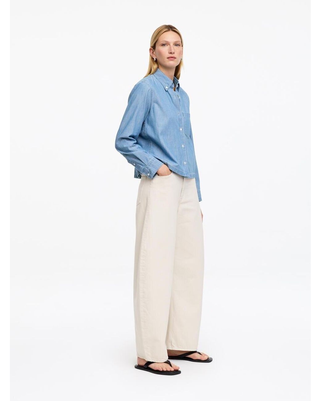 ARKET Blue Denim Chambray Shirt