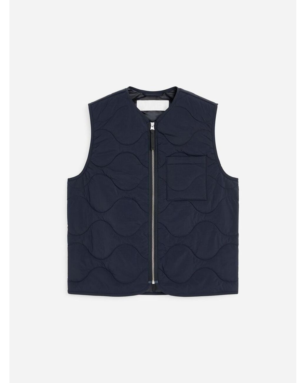 ARKET Blue Quilted Liner Vest for men