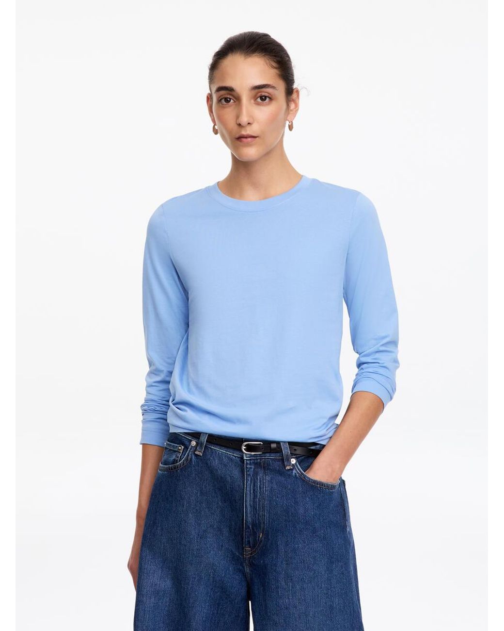 ARKET Blue Signature Long-Sleeve T-Shirt