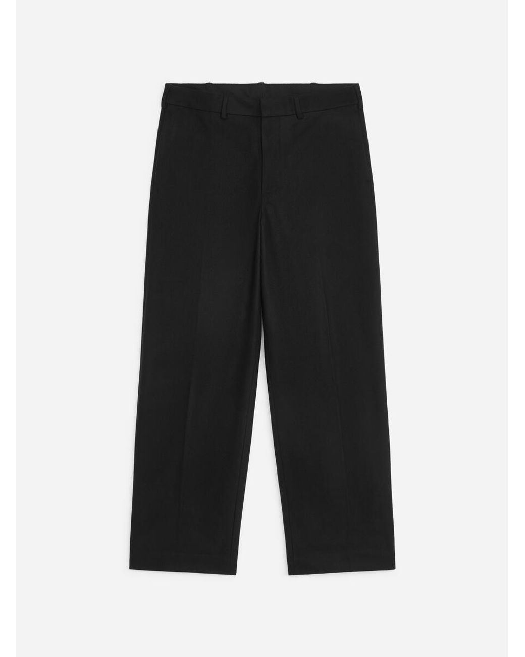 ARKET Blue Wide Flannel Trousers for men