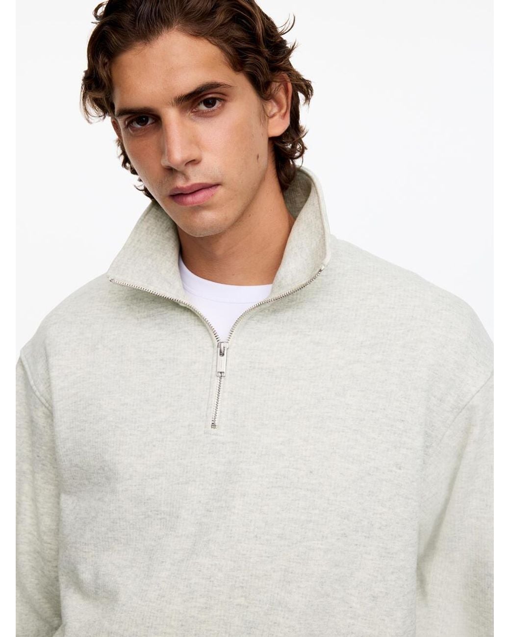 ARKET White Half-Zip Lounge Sweatshirt for men