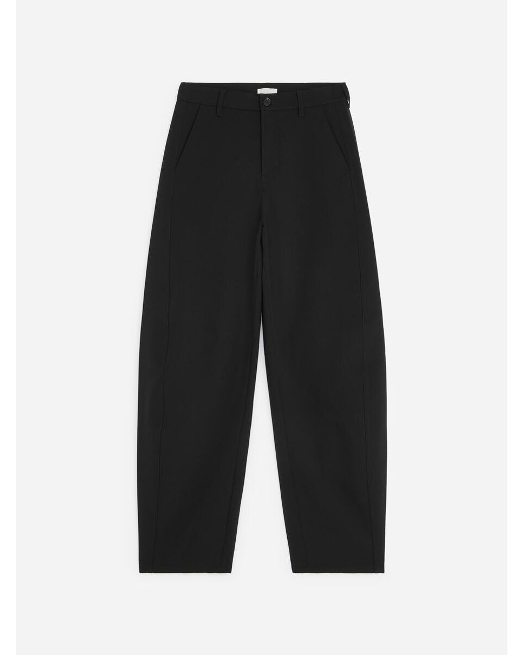 ARKET Blue Barrel-Leg Wool-Blend Trousers