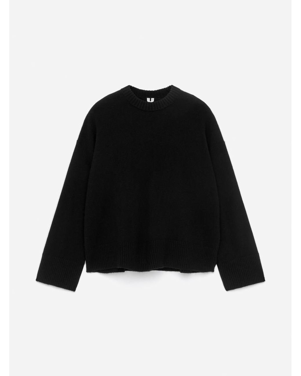 ARKET Black Oversized Pure Cashmere Jumper