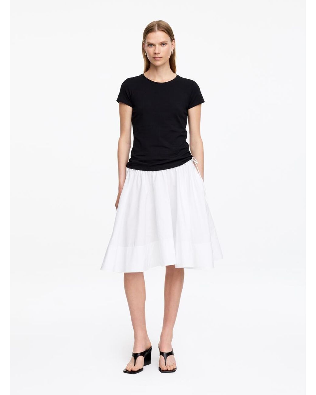 ARKET White Cotton Circle Skirt