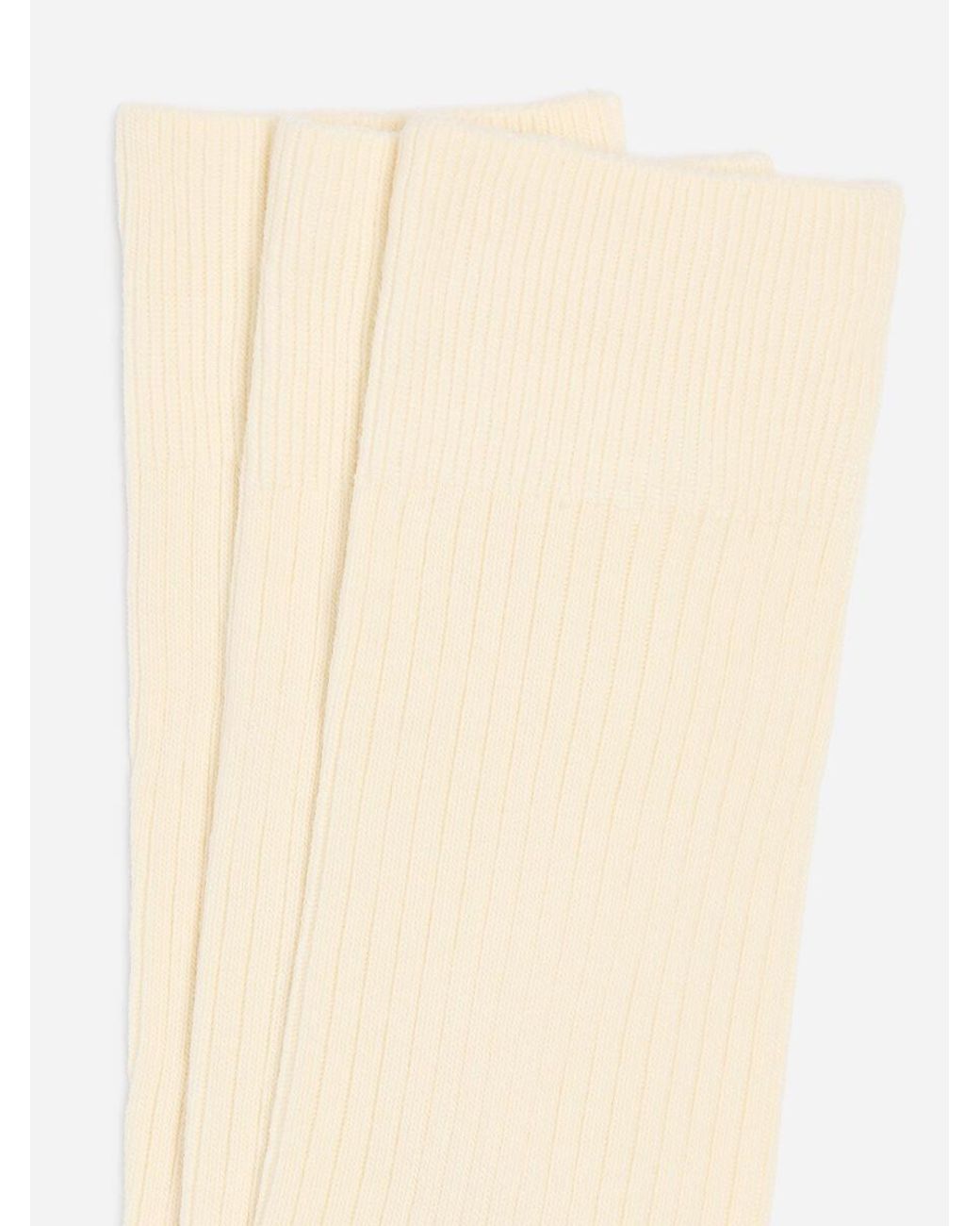 ARKET White Supima Cotton Rib Socks Set Of 3 Pairs for men