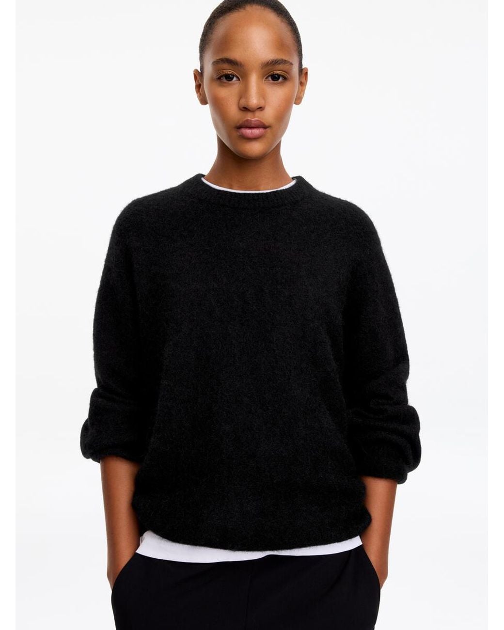 ARKET Black Alpaca-Wool Blend Jumper