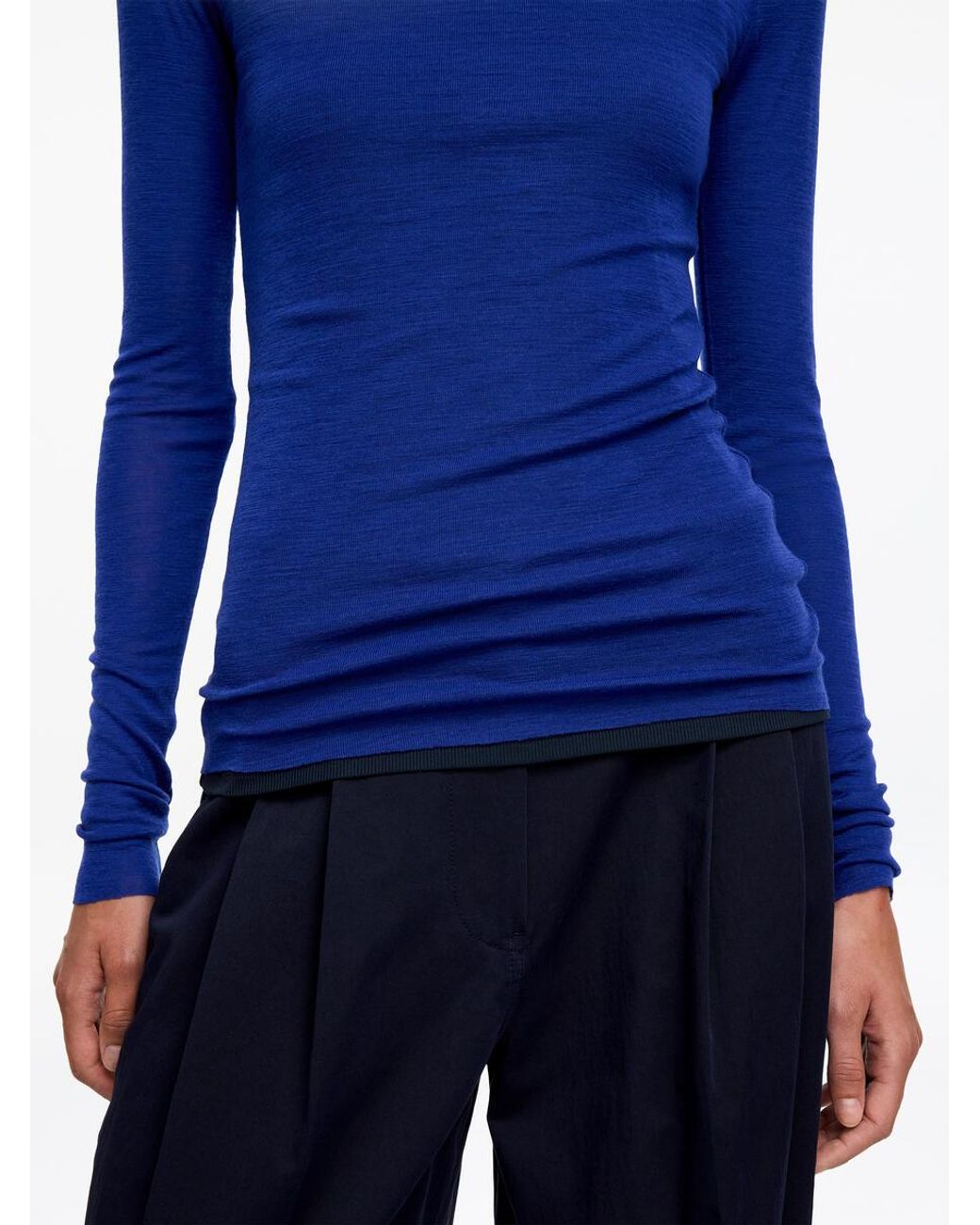 ARKET Blue Long-Sleeved Merino Top