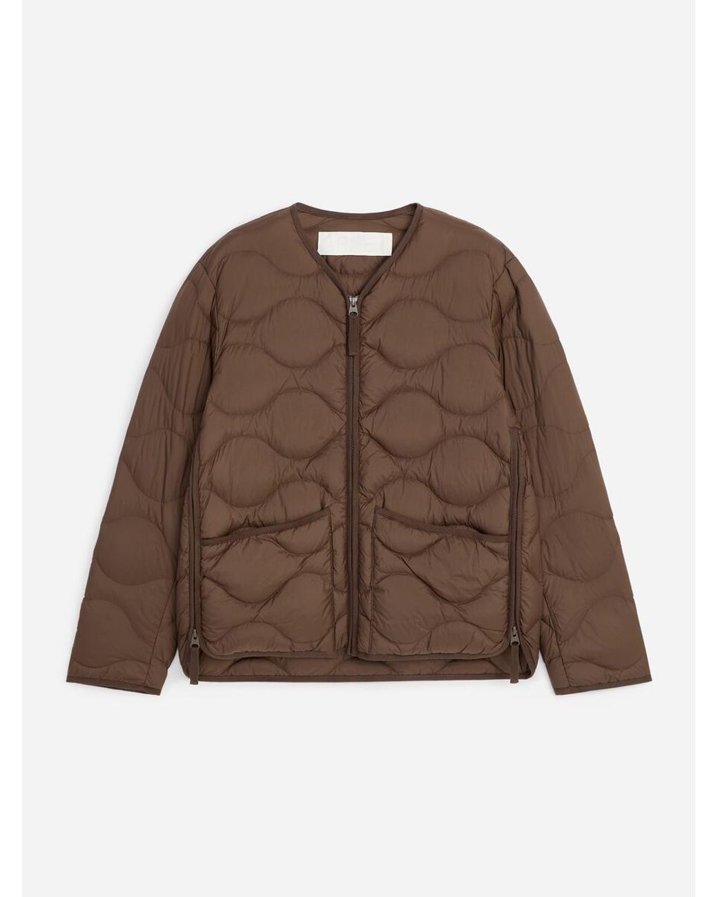 ARKET Brown Re:Down Quilted Liner Jacket