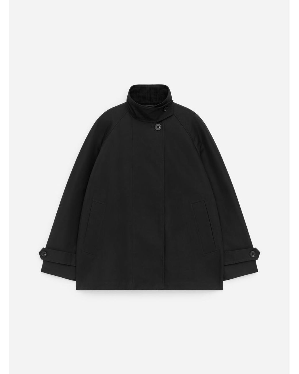 ARKET Black Corduroy-Collar Jacket