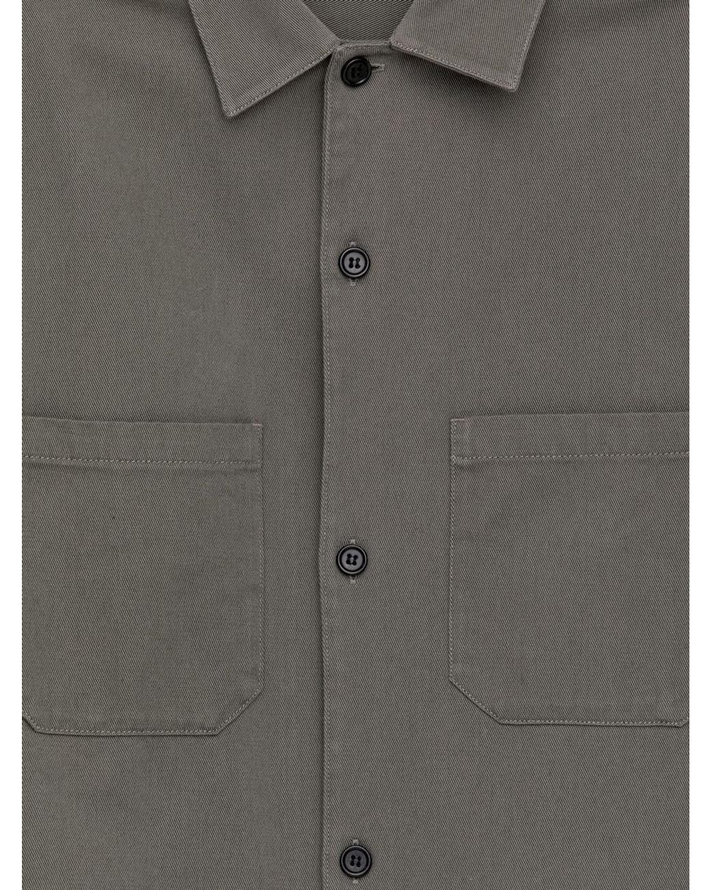 ARKET Gray Cotton Twill Overshirt for men