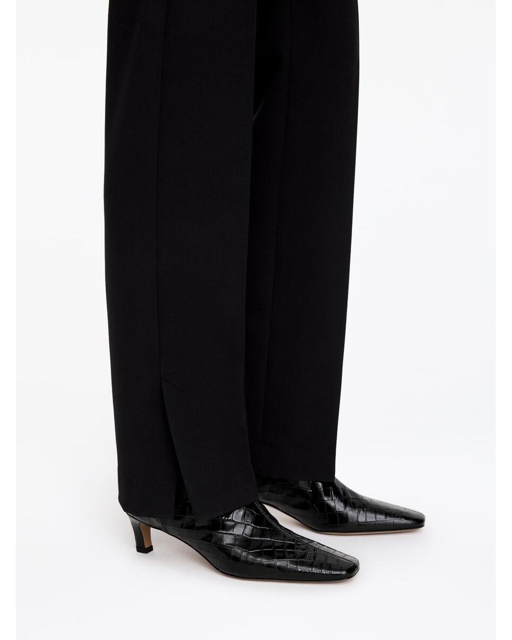 ARKET Black Leather Ankle Boots