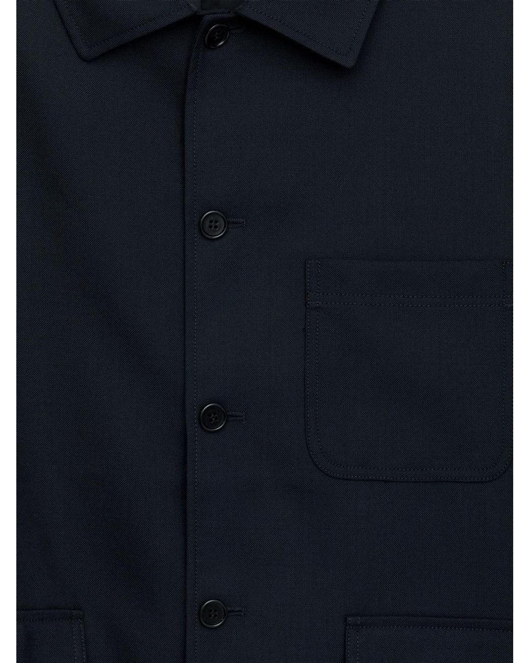 ARKET Blue Wool-Blend Hopsack Jacket for men
