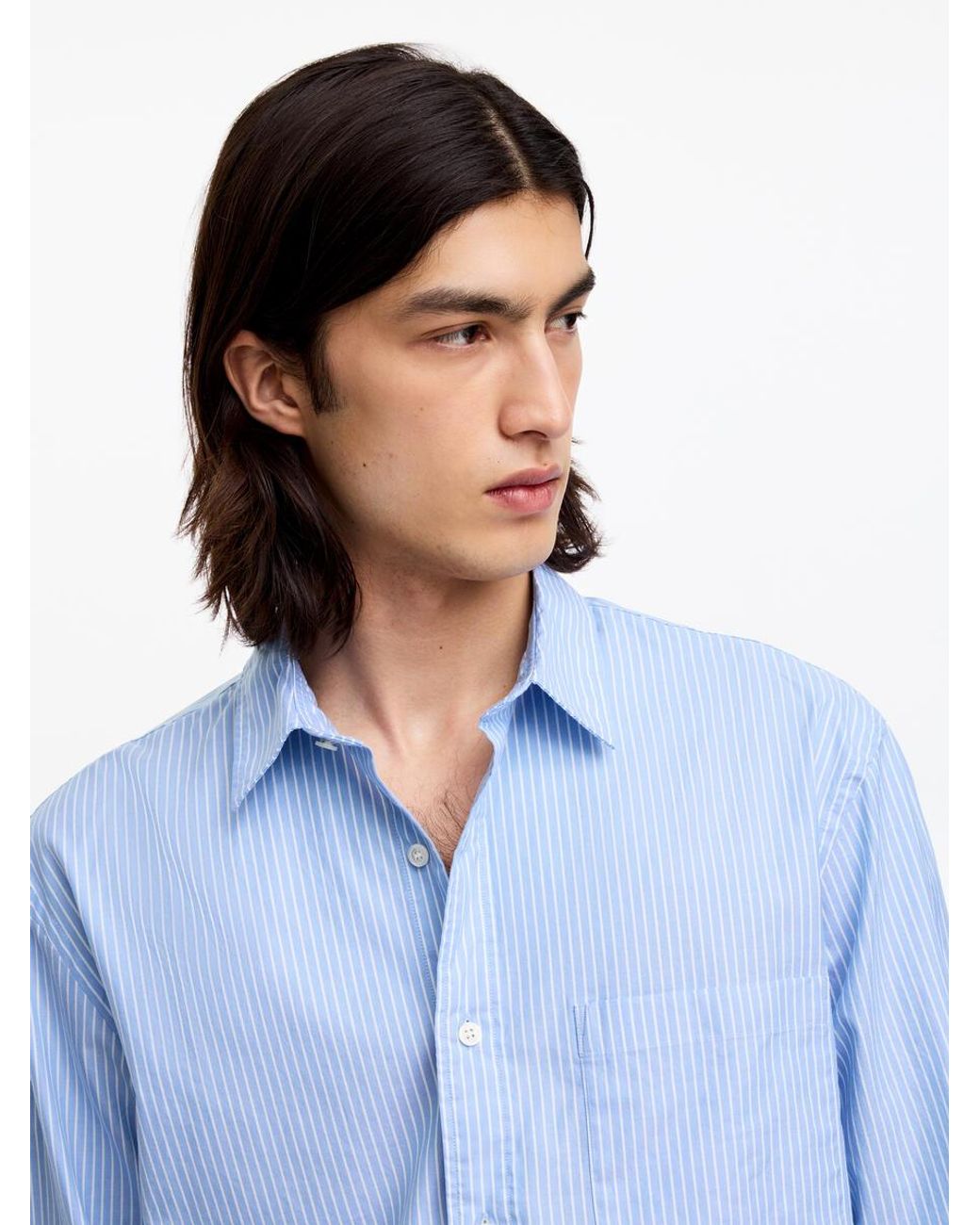 ARKET Blue Relaxed Poplin Shirt for men