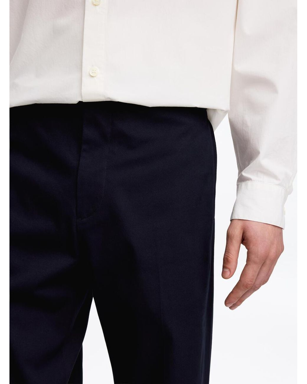 ARKET White Relaxed Cotton Twill Trousers for men