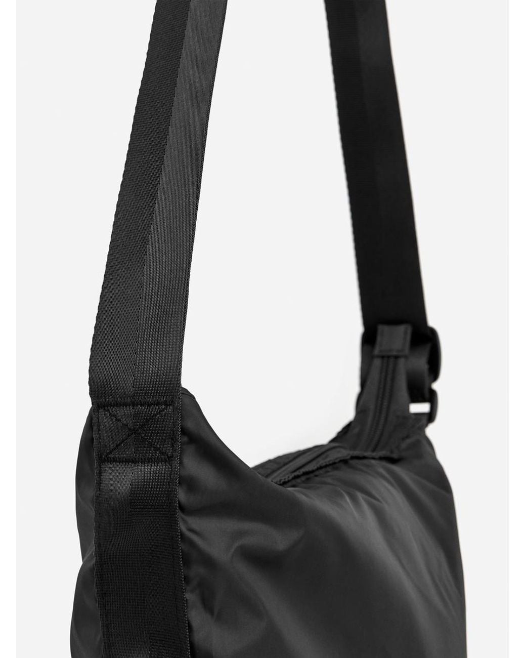 ARKET Black Packable Small Messenger Bag for men