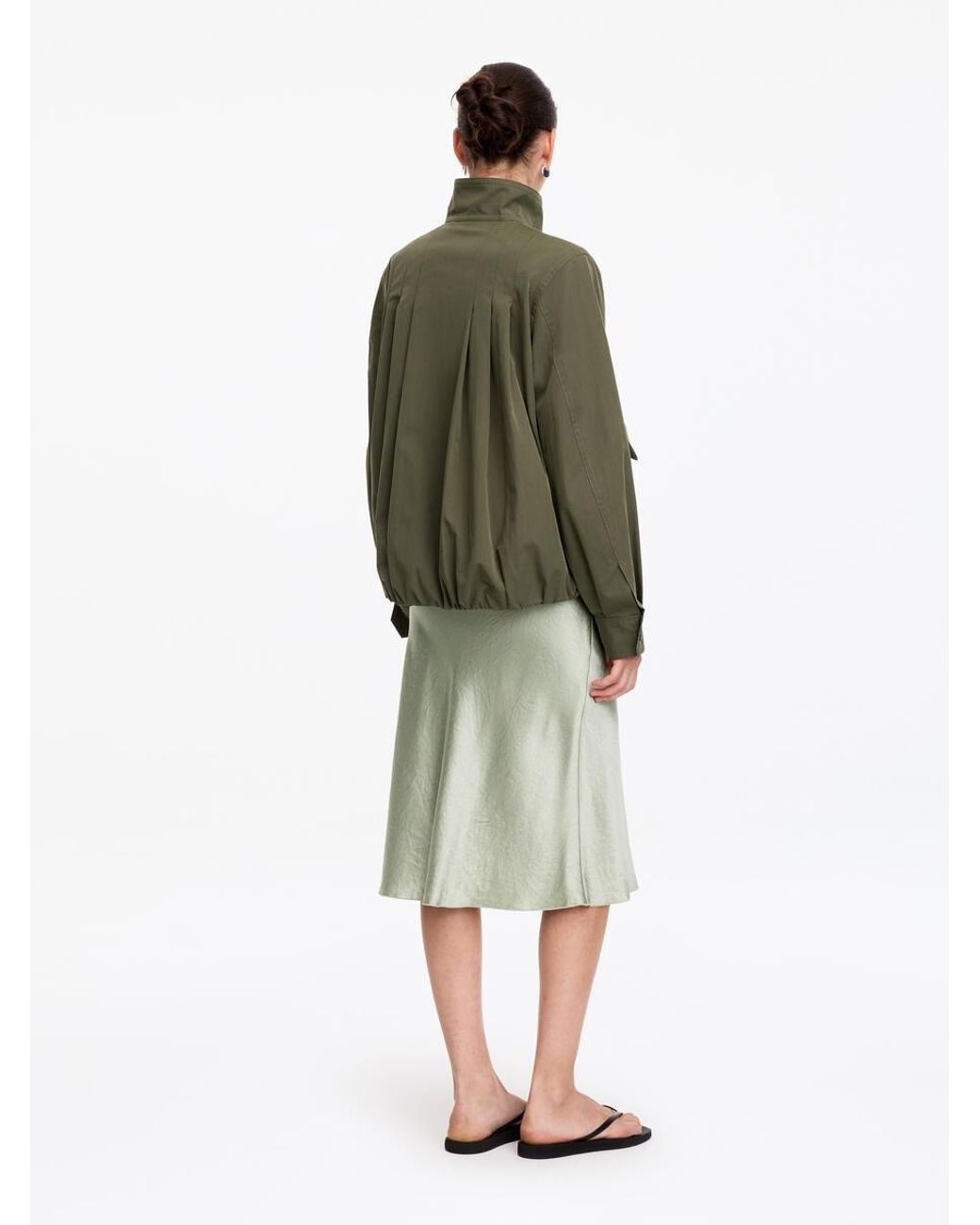 ARKET Natural Satin Slip Skirt