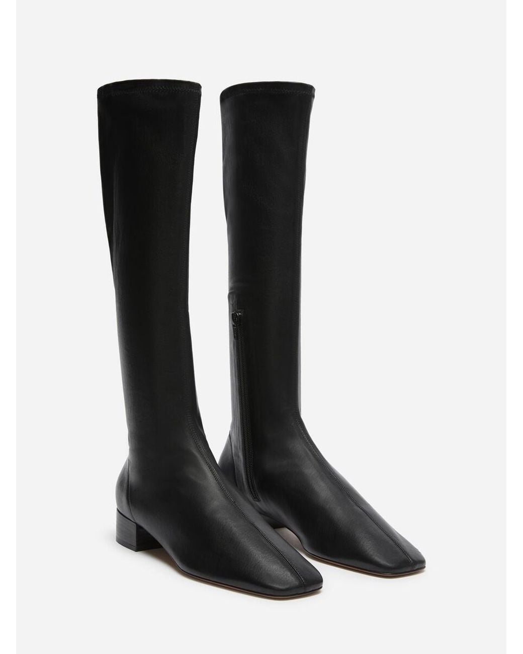 ARKET Black Stretch Leather Boots