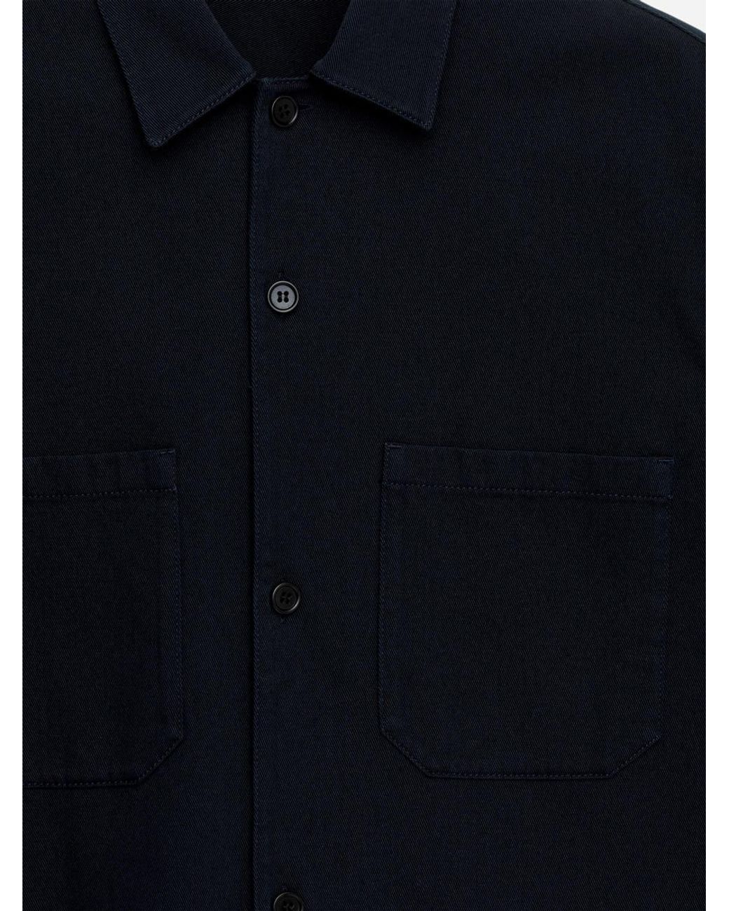 ARKET Blue Cotton Twill Overshirt for men