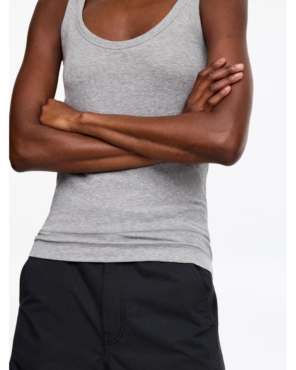 ARKET Blue Scoop-Neck Tank Top