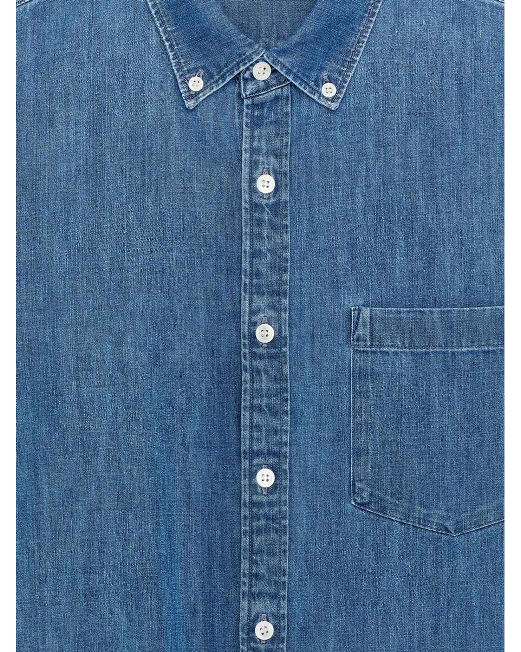 ARKET Blue Regular Denim Shirt for men