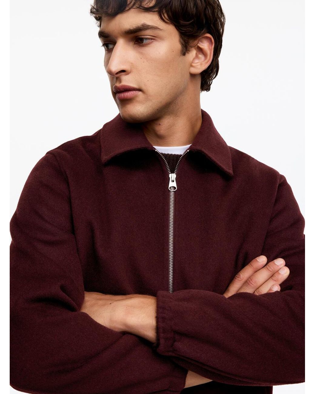 ARKET Red Wool Blend Doublé Jacket for men