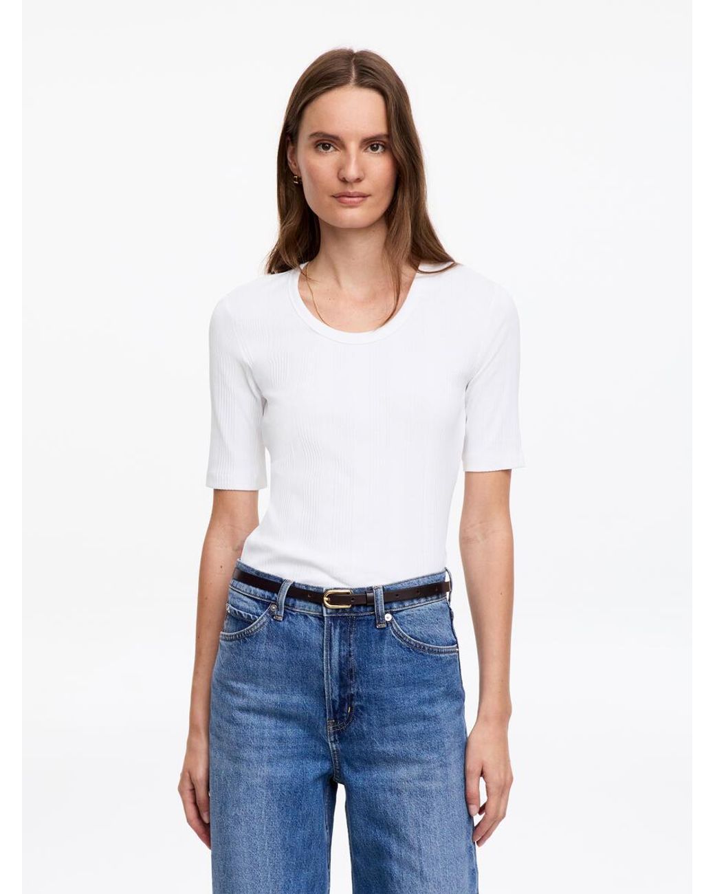 ARKET White Rib T-Shirt