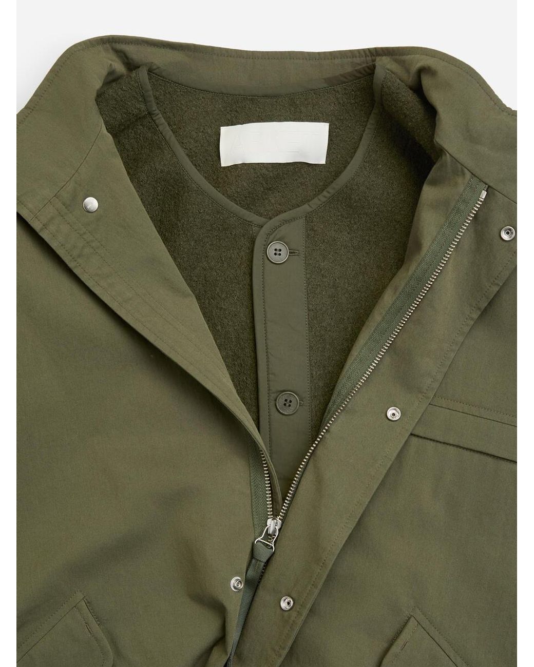ARKET Green Cropped Parka for men