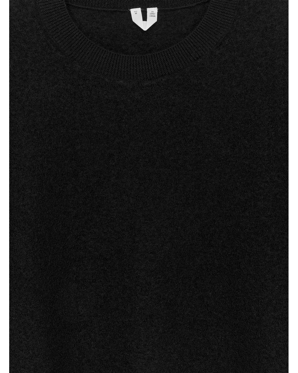ARKET Black Boiled-Wool Jumper for men