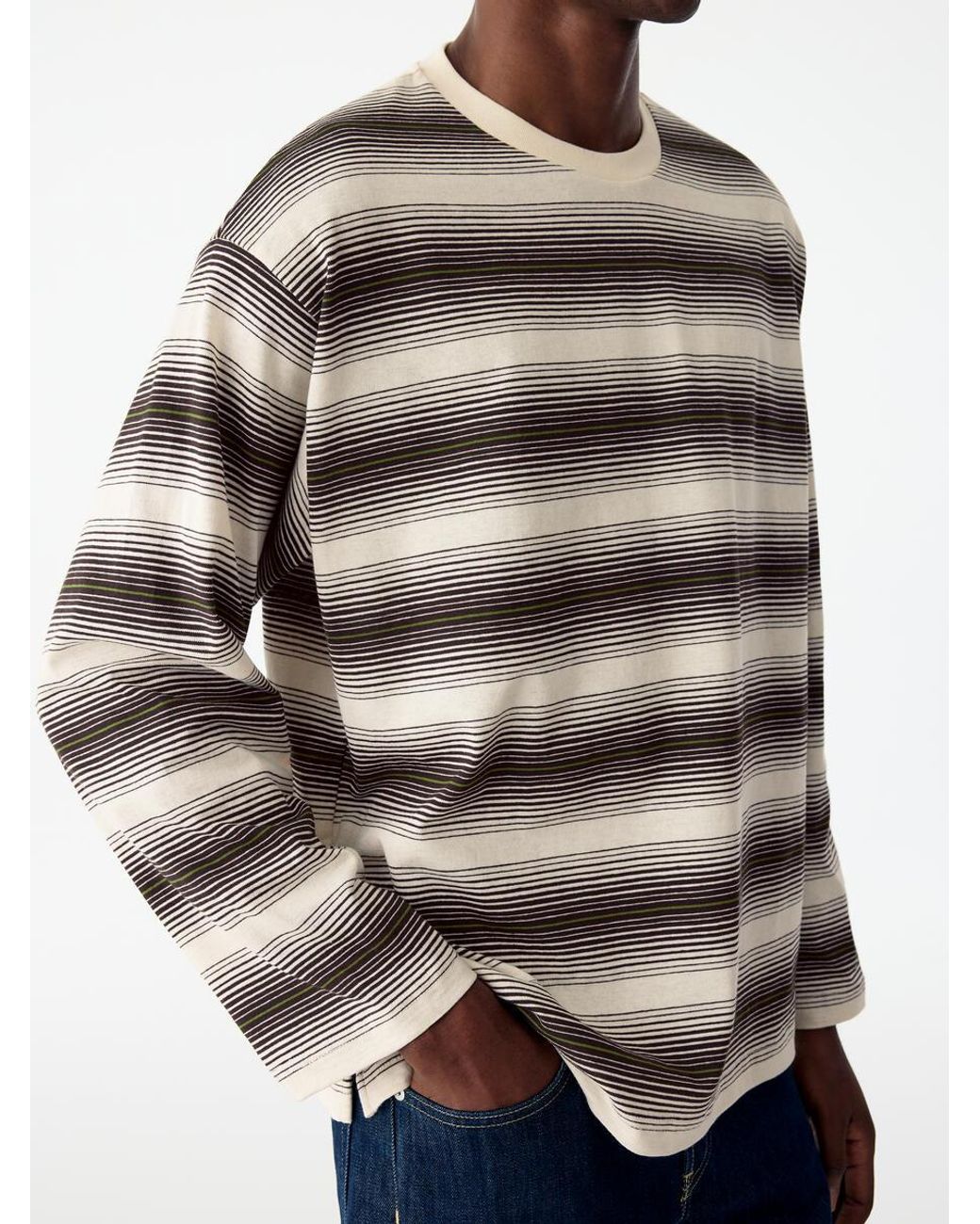 ARKET Gray Relaxed Long-Sleeve T-Shirt for men