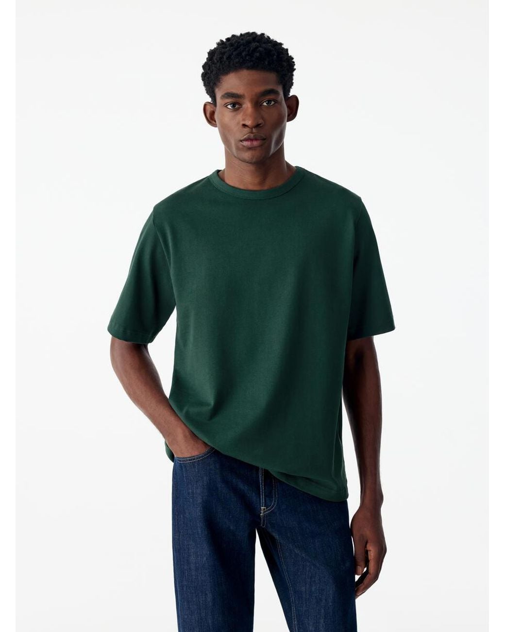 ARKET Green 270 Gsm Oversized T-Shirt for men
