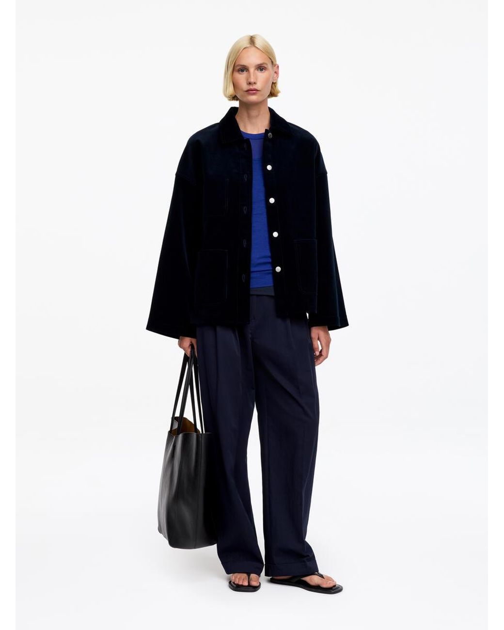 ARKET Blue Long-Sleeved Merino Top