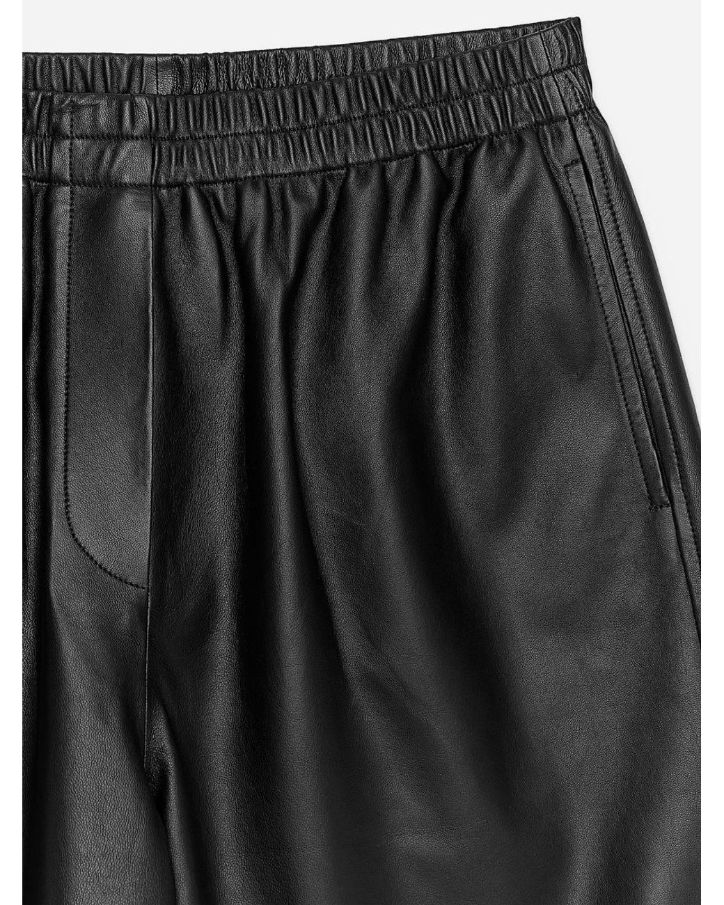 ARKET Red Leather Shorts