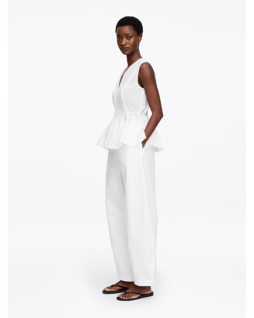 ARKET White Pintuck Top