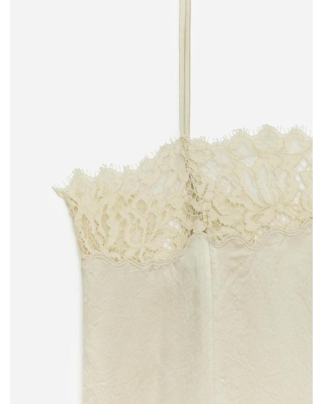 ARKET White Lace-Detail Strap Dress