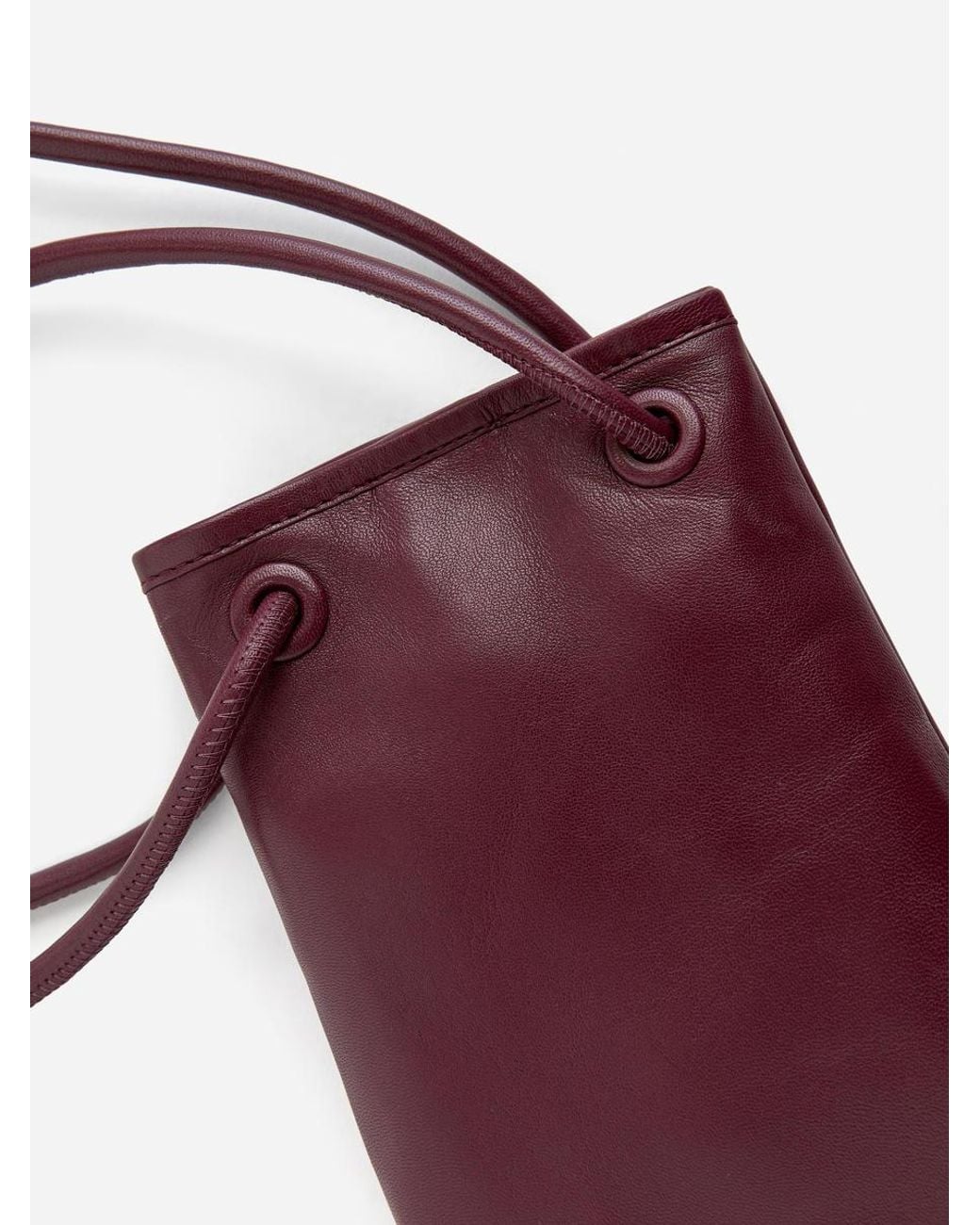 ARKET Purple Leather Crossbody Bag