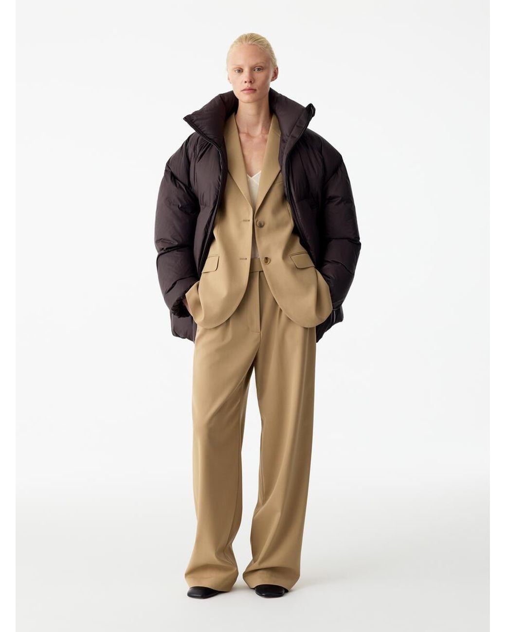 ARKET Natural Wool-Blend Oversized Blazer