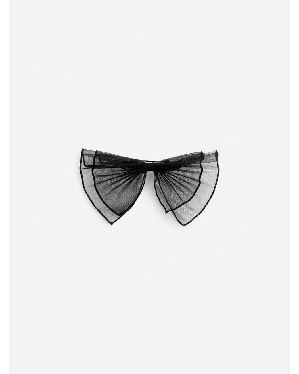 ARKET Black Tulle Bow Hair Clip