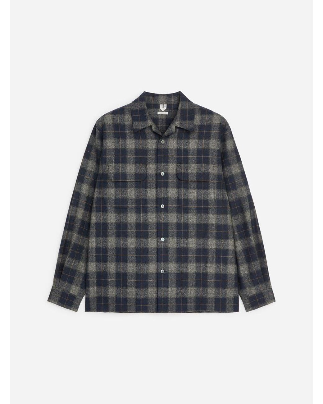 ARKET Blue Wool Check Shirt for men