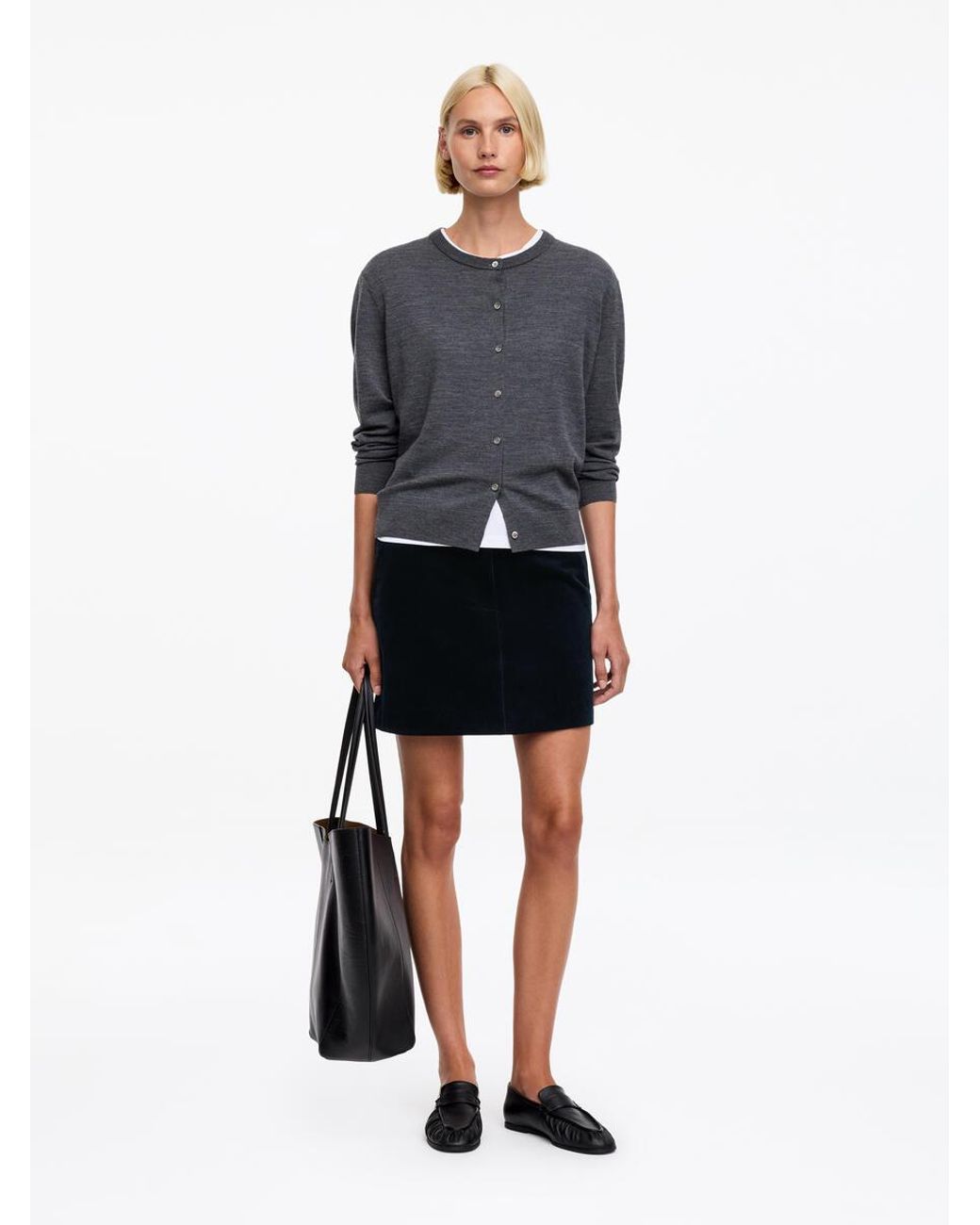 ARKET Blue Corduroy Mini Skirt